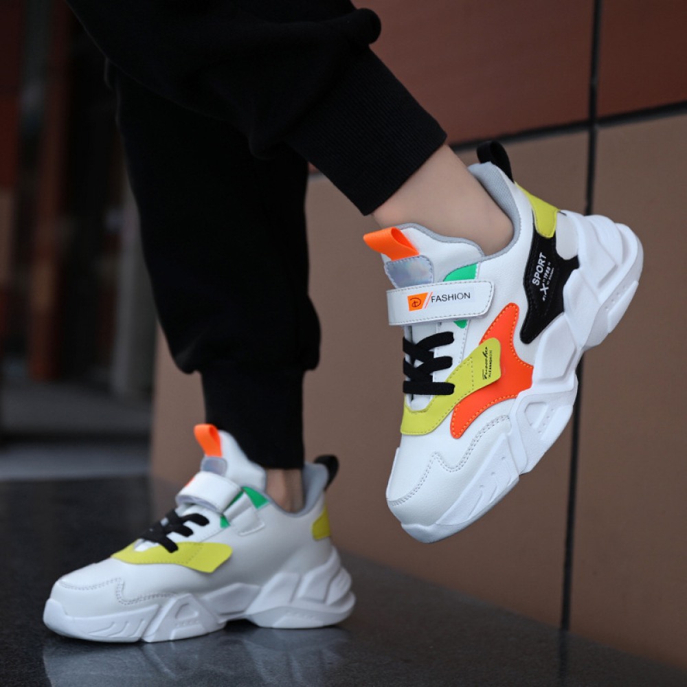 Boys' Shoes Children's Autumn and Winter New Waterproof Leather Trend Sports Shoes